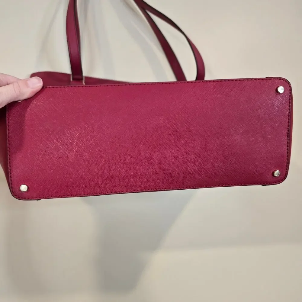 NEW NWT Kate Spade Red Leather Cameron Pocket Tote
